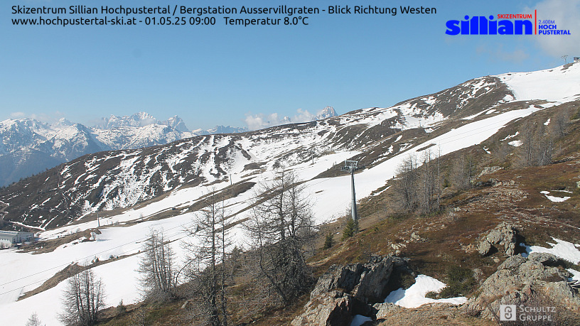 Sesselbahn Außervillgraten - Blick Richtung Karnischer Kamm, Sextner Dolomiten